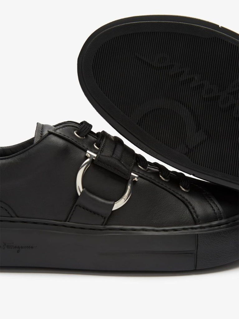 Black Pharrel Low-top Leather Sneakers