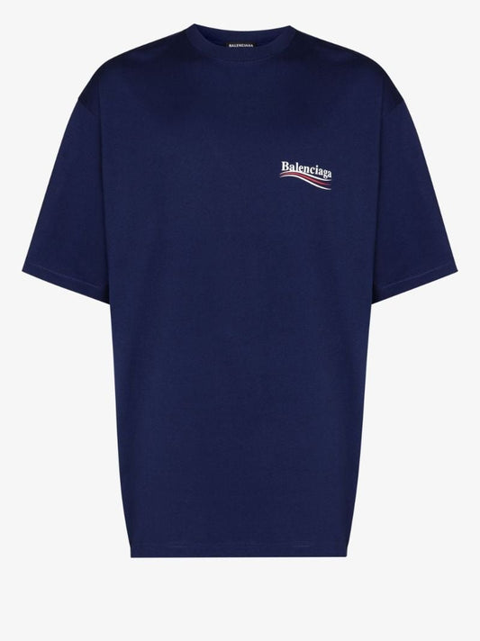 Oversized Politician Campaign Print T-shirt