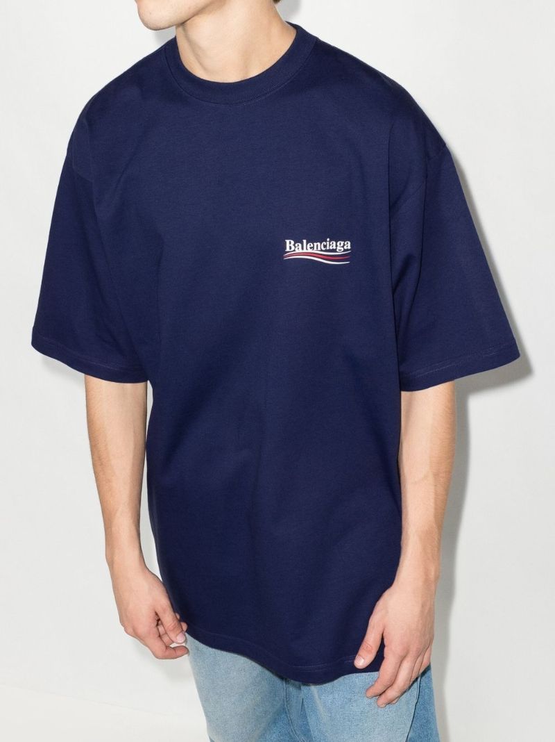 Oversized Politician Campaign Print T-shirt
