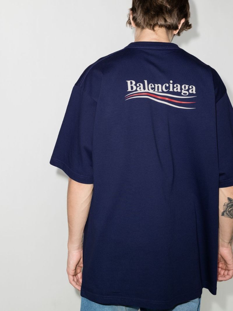 Oversized Politician Campaign Print T-shirt