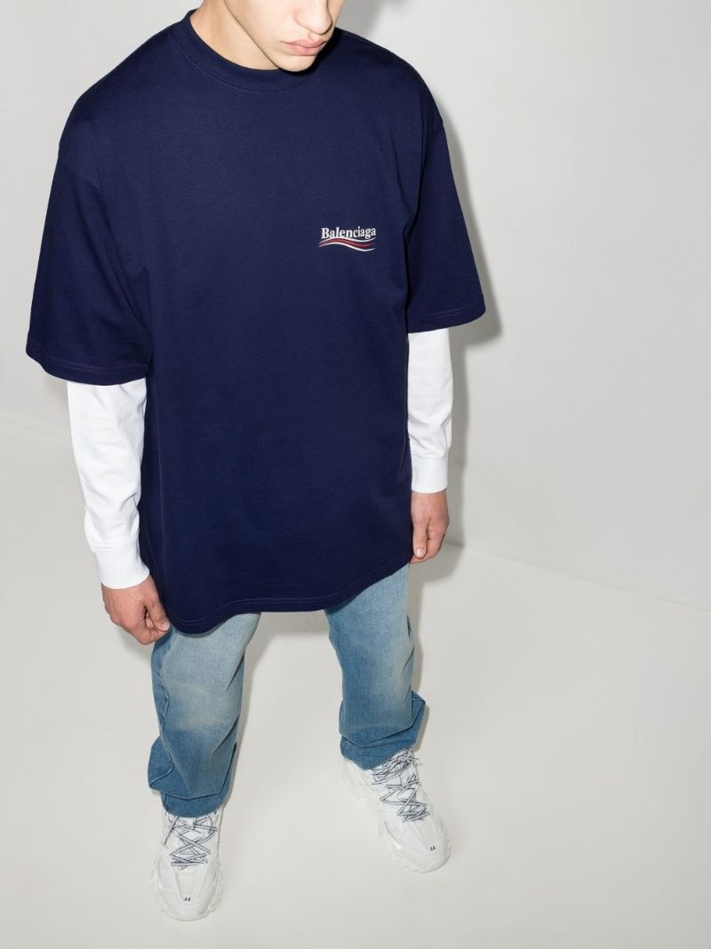 Oversized Politician Campaign Print T-shirt