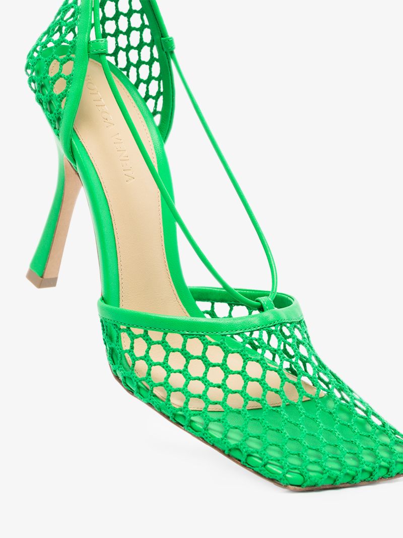Green Stretch 90 Mesh Pumps