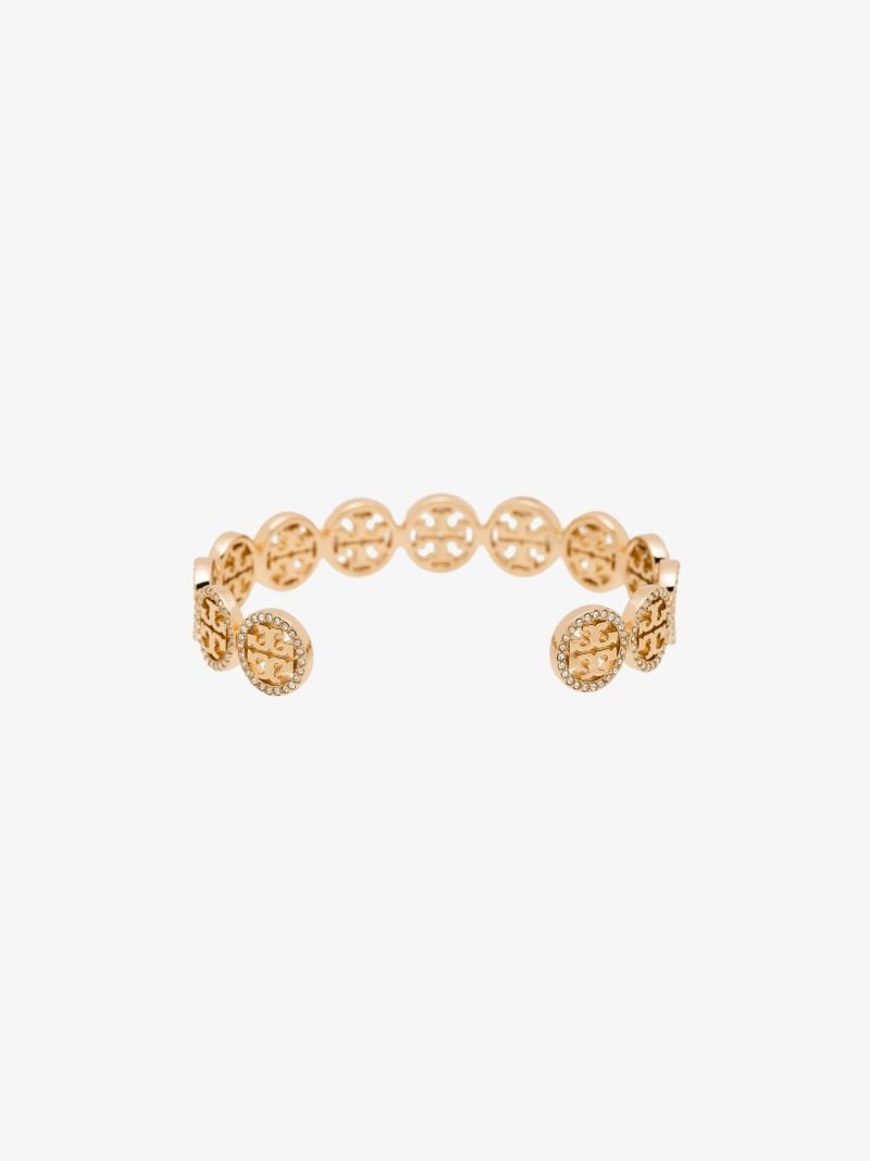 Gold Tone Miller Crystal Cuff Bracelet