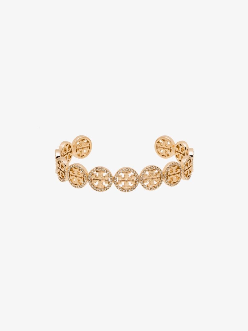 Gold Tone Miller Crystal Cuff Bracelet