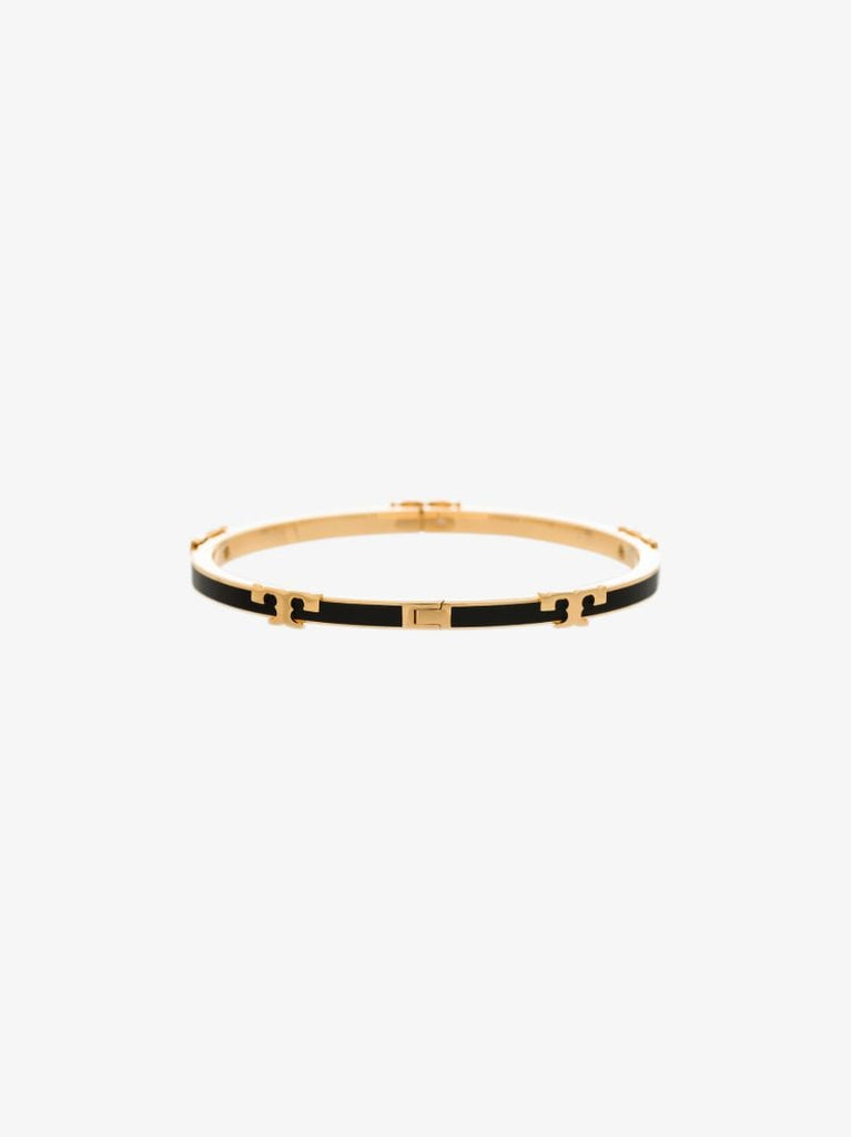 Gold-plated Serif-t Enamel Bracelet