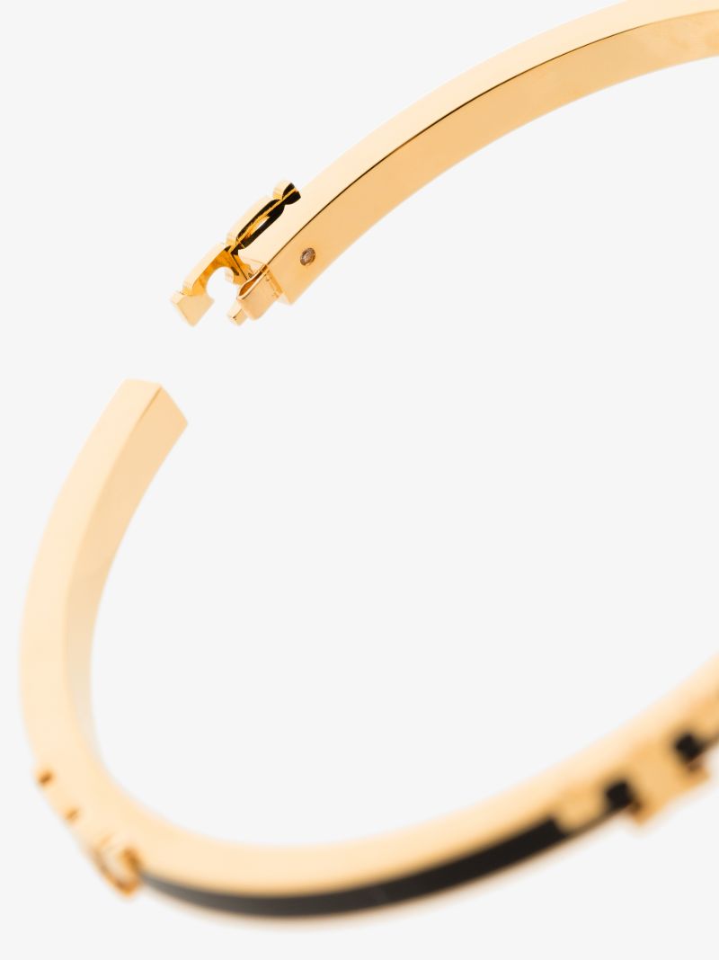 Gold-plated Serif-t Enamel Bracelet
