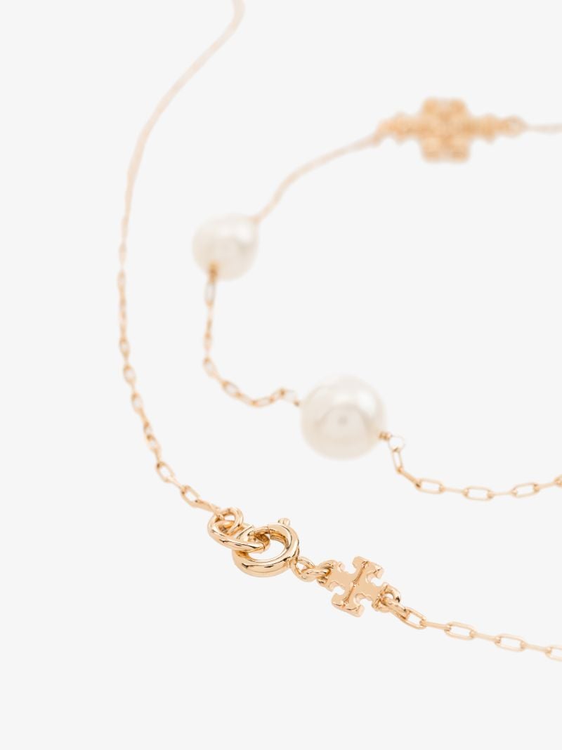 Gold Tone Kira Pearl Necklace