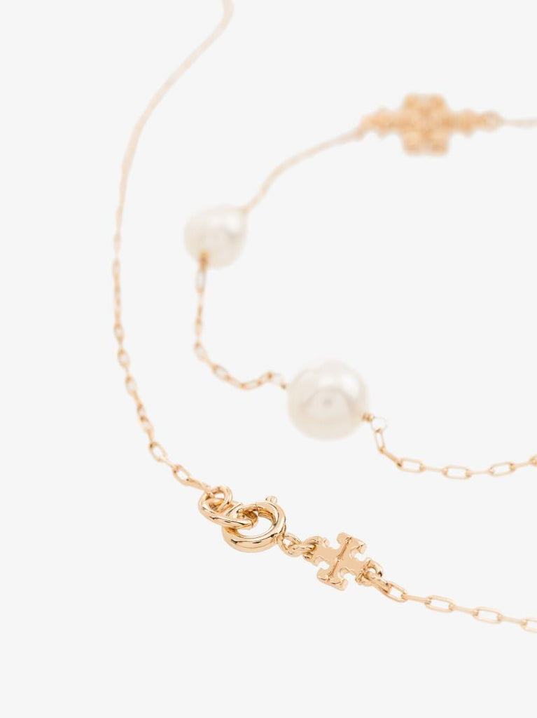 Gold Tone Kira Pearl Necklace