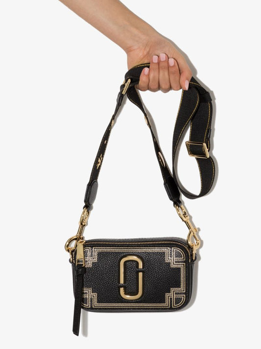 Black Snapshot Leather Mini Cross Body Bag
