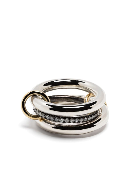 Sterling Silver Libra Diamond Ring