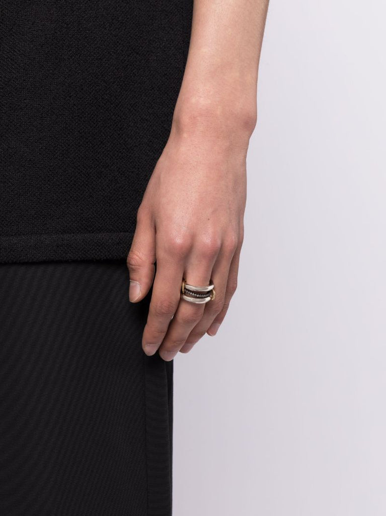 Sterling Silver Libra Diamond Ring