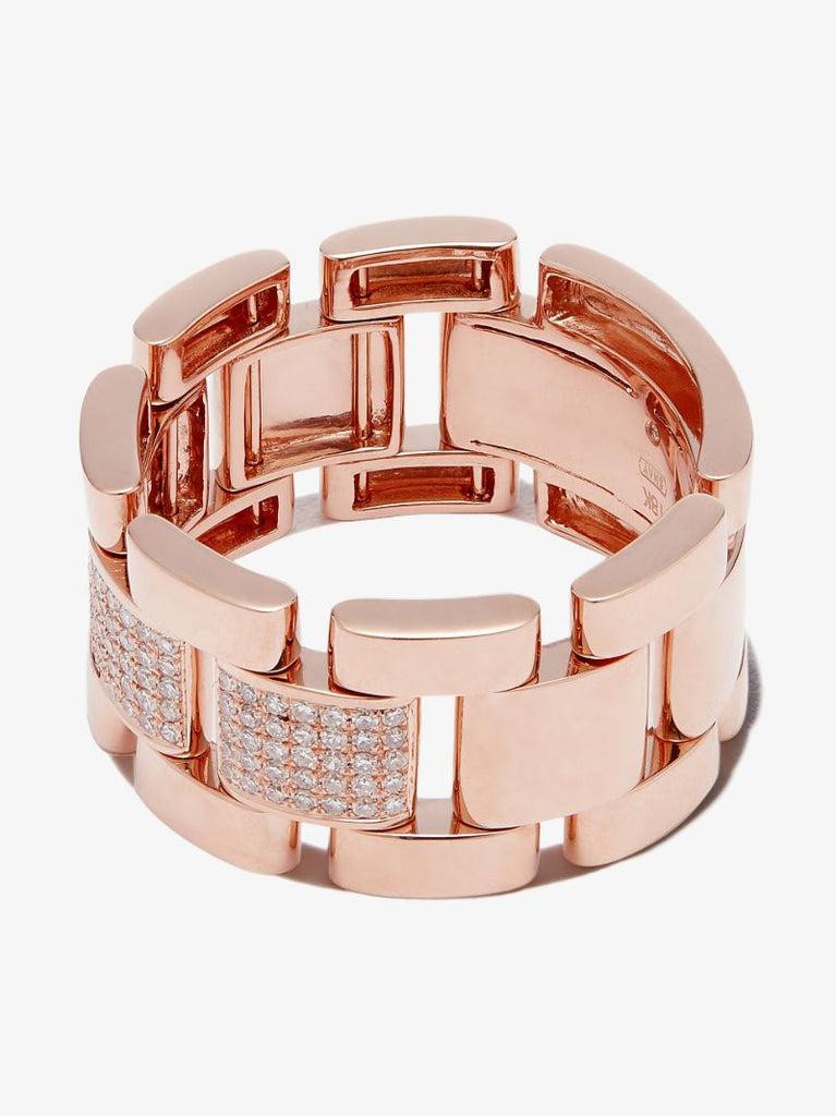 18k Rose Gold Journey Link Diamond Ring