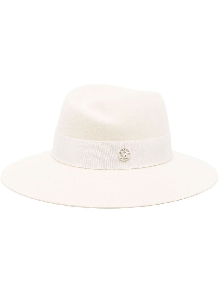 Neutral Virginie Wool Fedora Hat