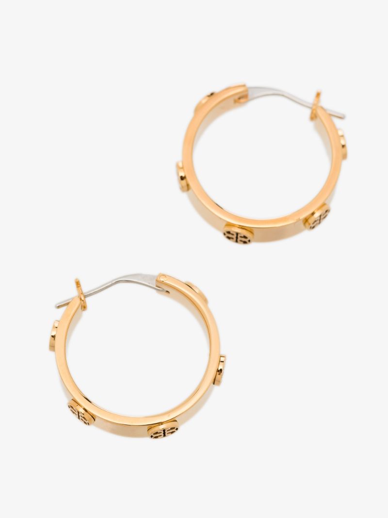 Gold Tone Miller Hoop Earrings