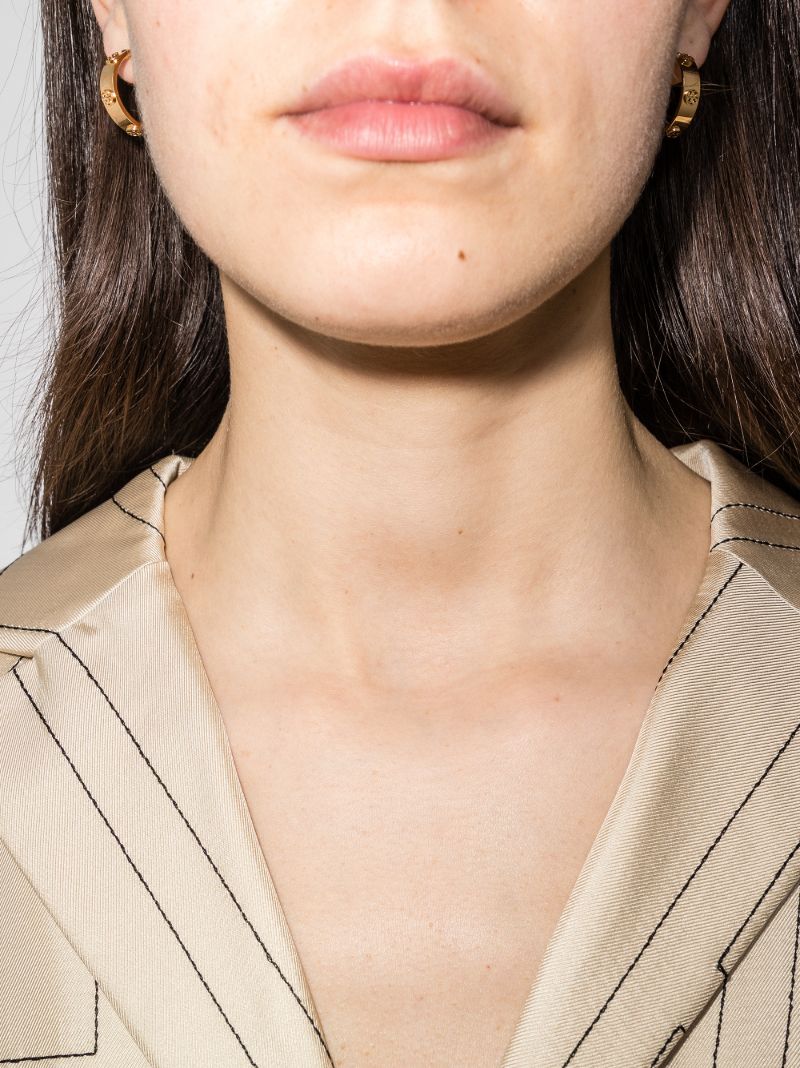 Gold Tone Miller Hoop Earrings