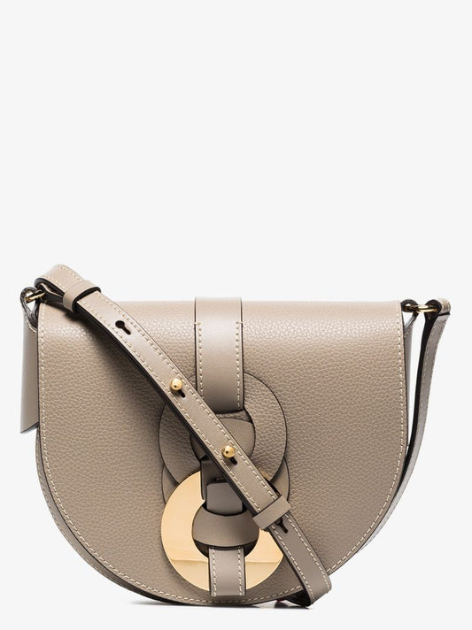 Grey Darryl Leather Shoulder Bag