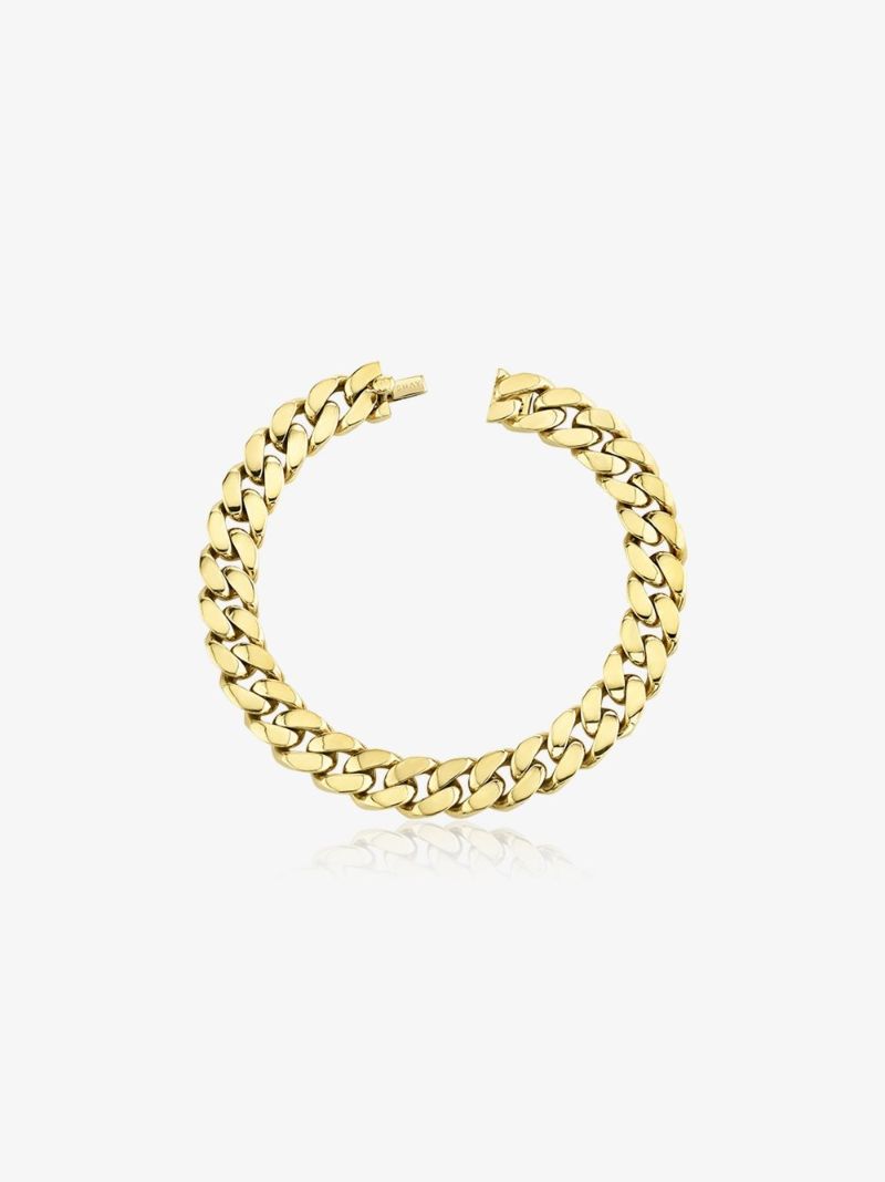 18k Yellow Gold Flat Link Bracelet