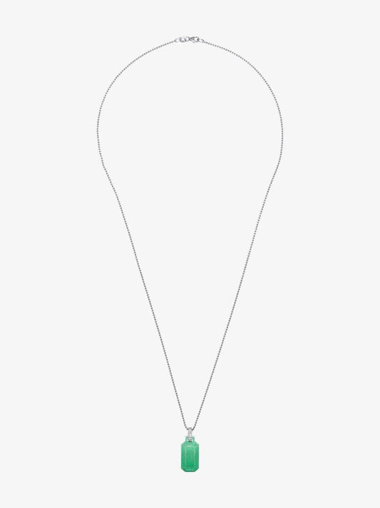 18k White Gold and Green Small Tokyo Diamond Necklace