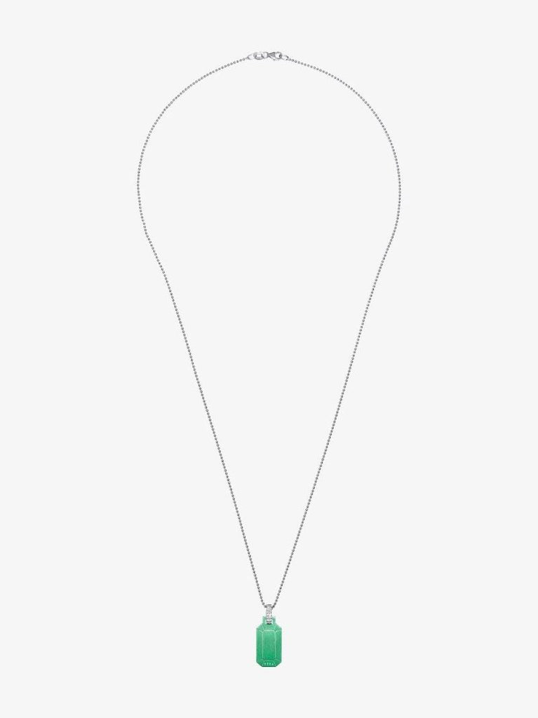 18k White Gold and Green Small Tokyo Diamond Necklace