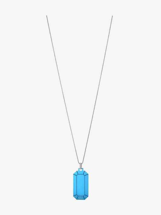 18k White Gold and Blue Big Tokyo Diamond Necklace