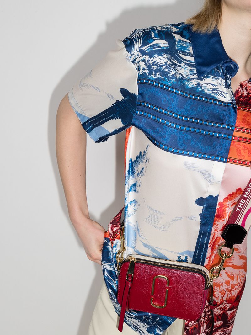 Red the Snapshot Leather Cross Body Bag