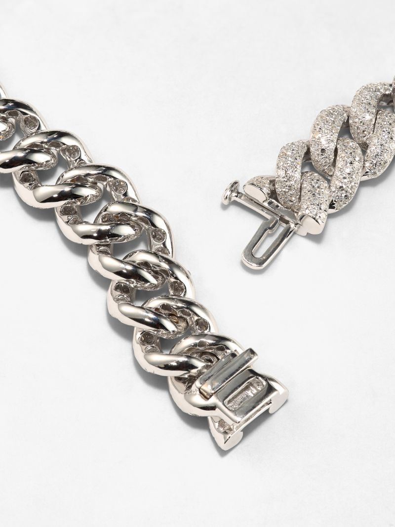 18k White Gold Essential Link Diamond Bracelet