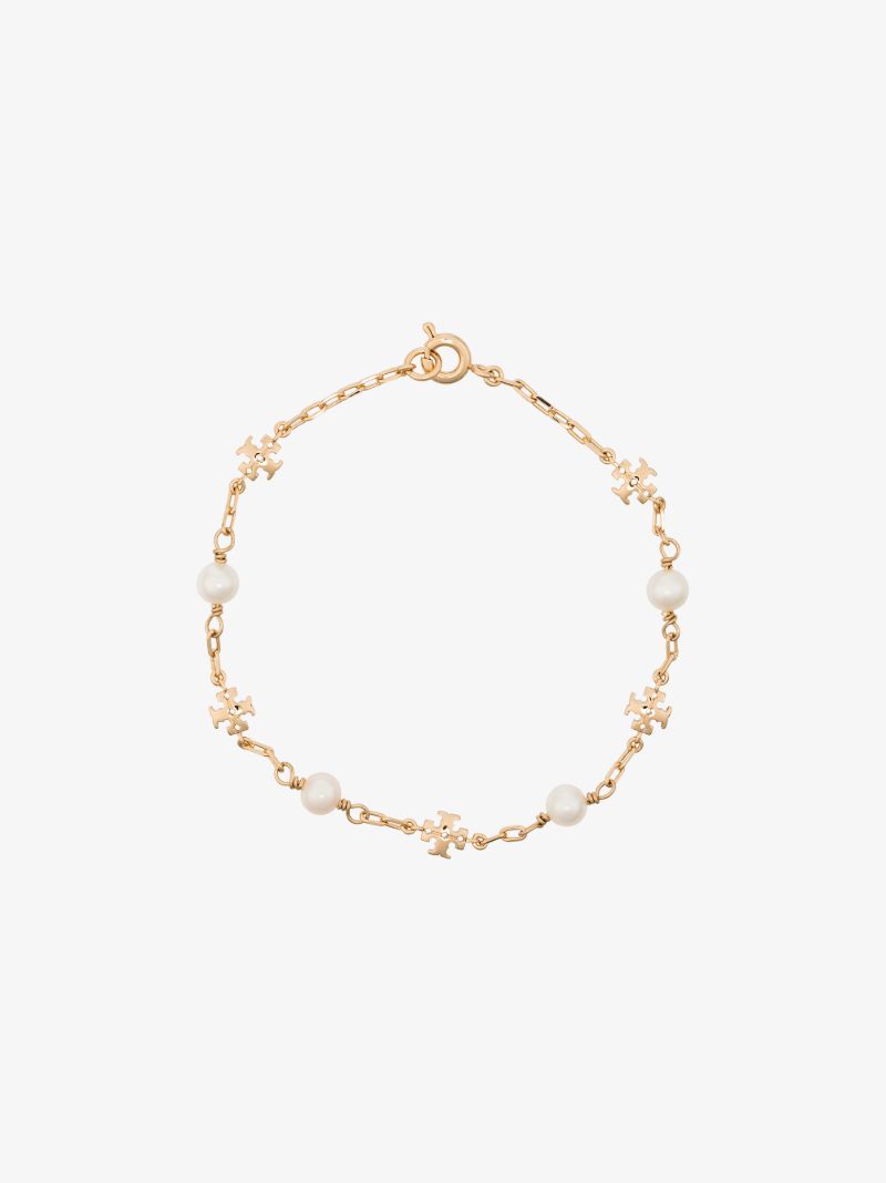 Gold Tone Kira Pearl Bracelet