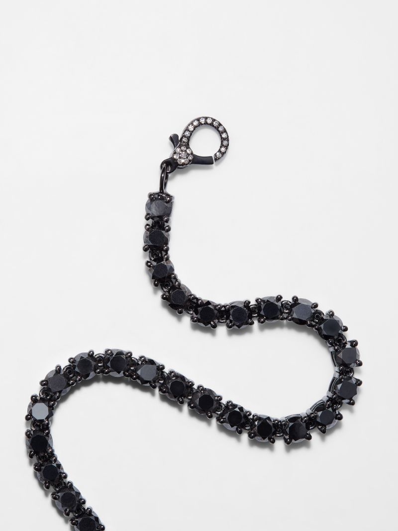 18k Black Gold Diamond Tennis Bracelet