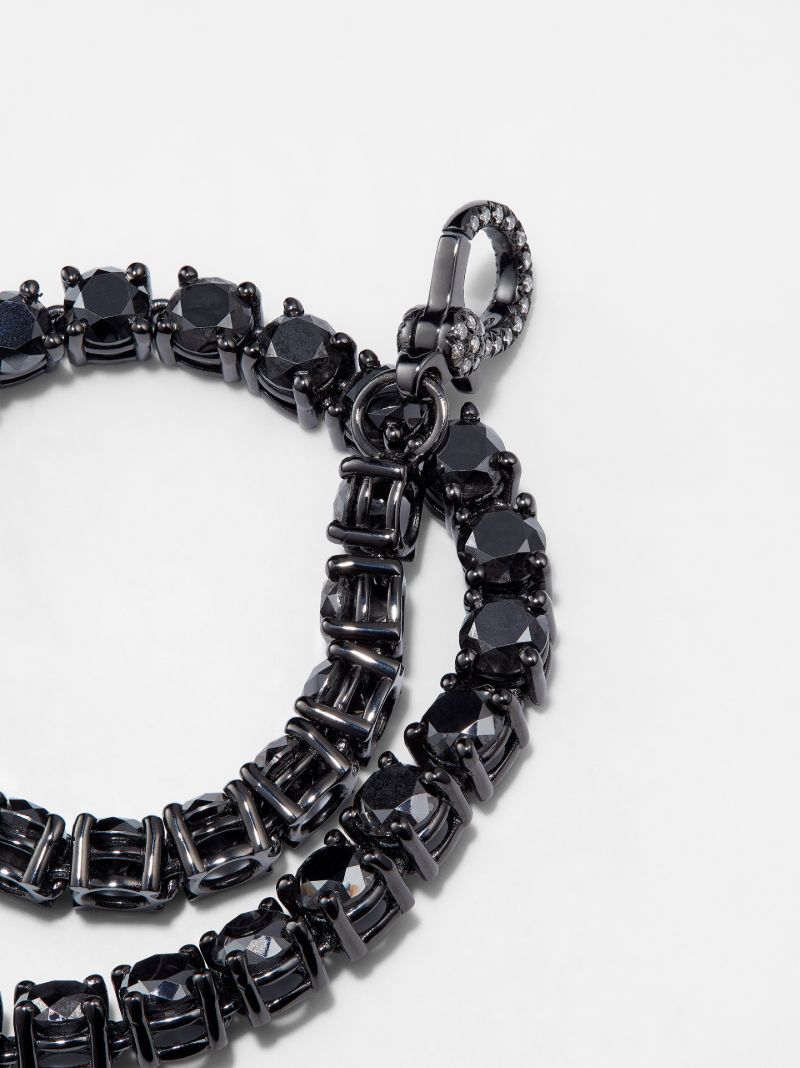 18k Black Gold Diamond Tennis Bracelet