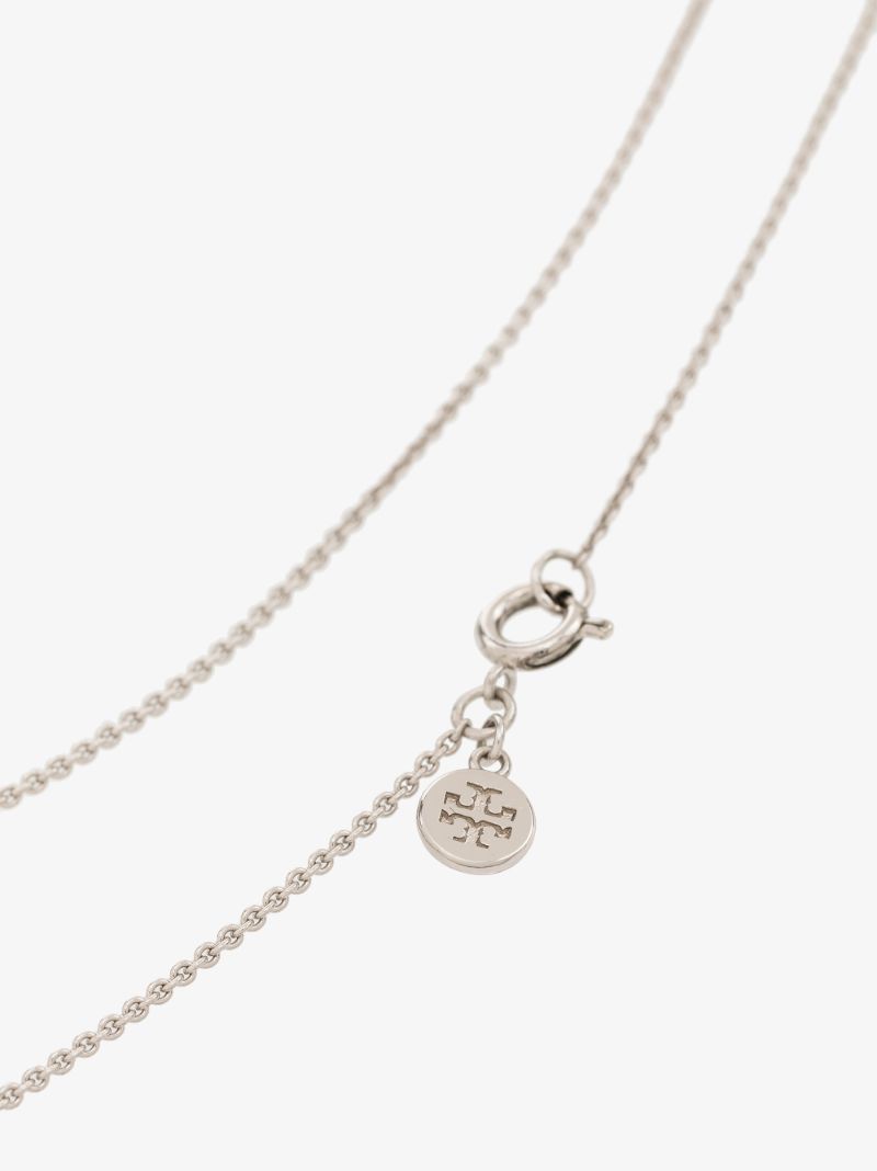 Silver Tone Miller PavÃ_x0083_Â© Logo Necklace
