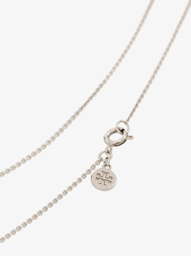 Silver Tone Miller PavÃ_x0083_Â© Logo Necklace