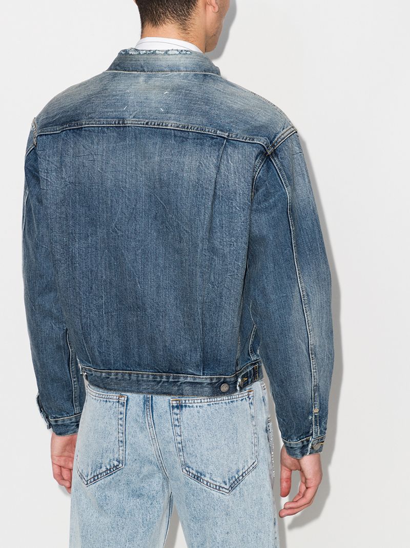 Frayed Cropped Denim Jacket