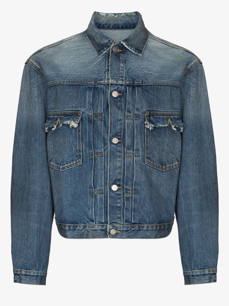 Frayed Cropped Denim Jacket
