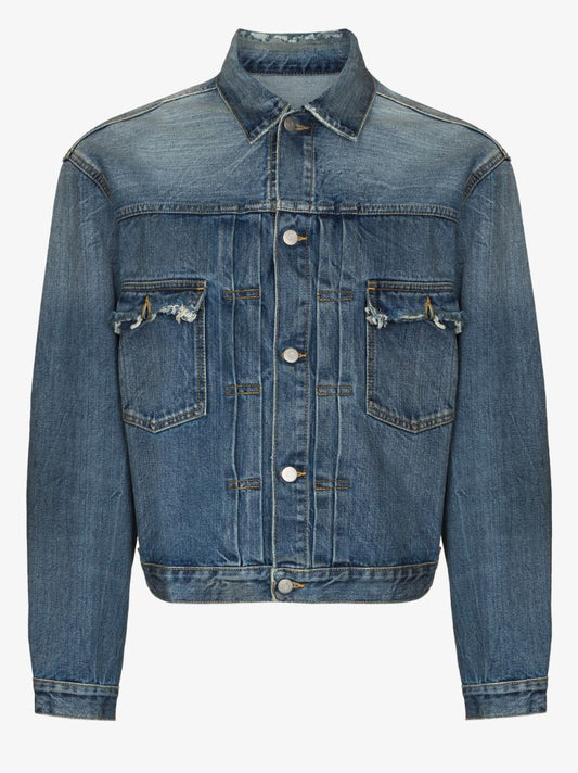 Frayed Cropped Denim Jacket