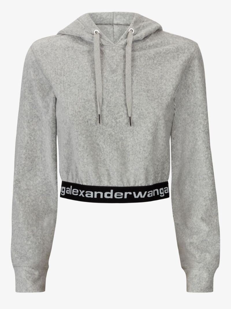 Elasticated Hem Cropped Hoodie