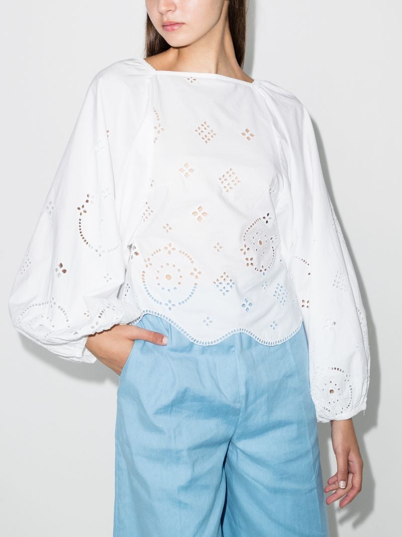 Broderie Anglaise Cotton Blouse
