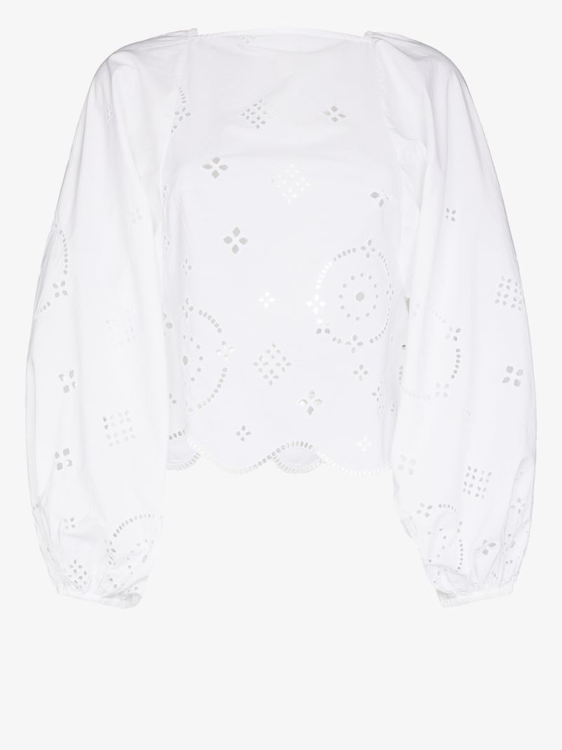 Broderie Anglaise Cotton Blouse