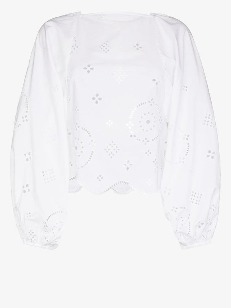 Broderie Anglaise Cotton Blouse