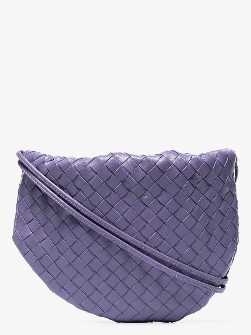 Purple the Mini Bulb Leather Shoulder Bag