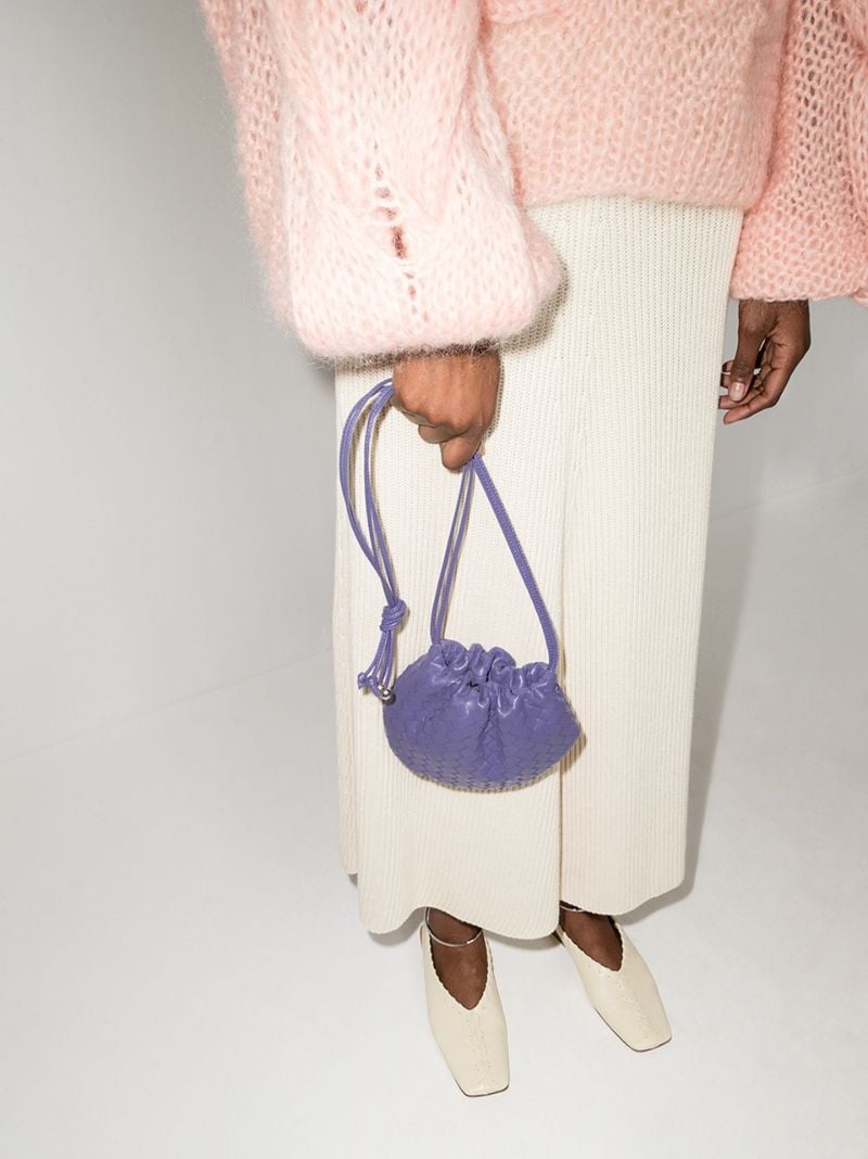 Purple the Mini Bulb Leather Shoulder Bag