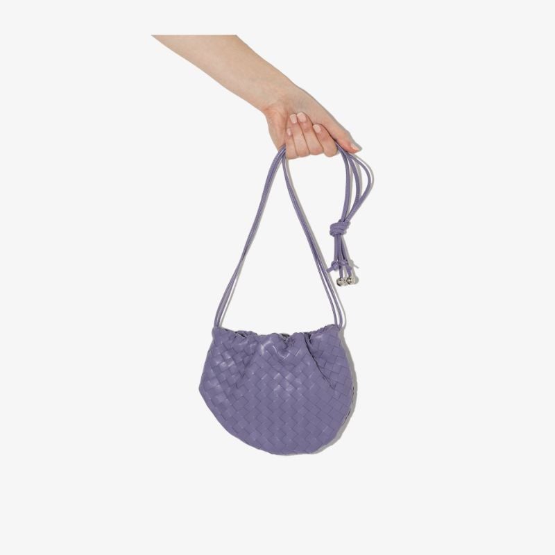 Purple the Mini Bulb Leather Shoulder Bag