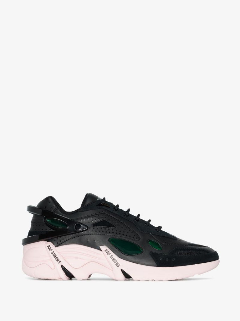 Black Cyclon-21 Leather Sneakers