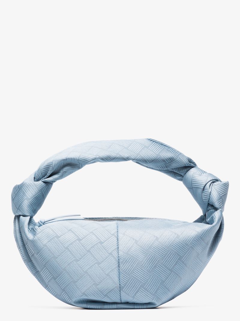 Blue Double Knot Top Handle Mini Bag