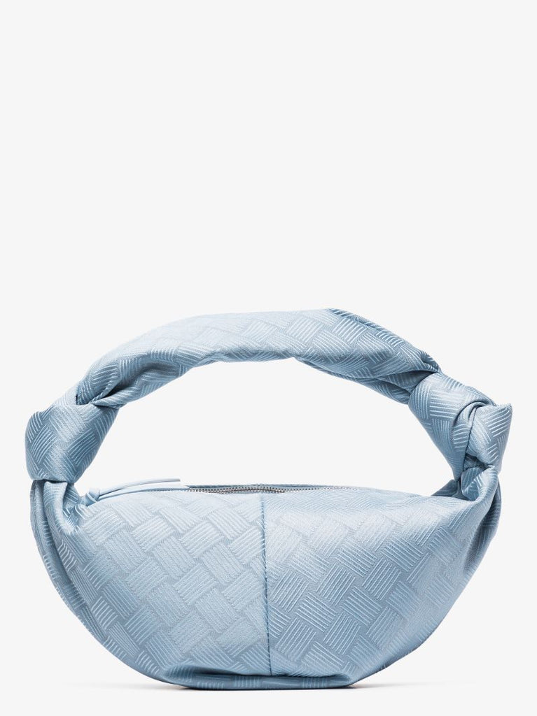 Blue Double Knot Top Handle Mini Bag