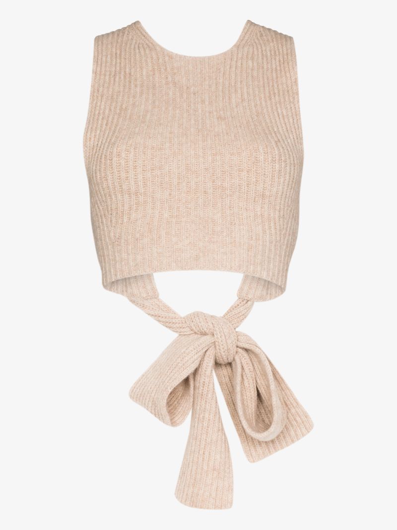 Back Tie Knitted Top