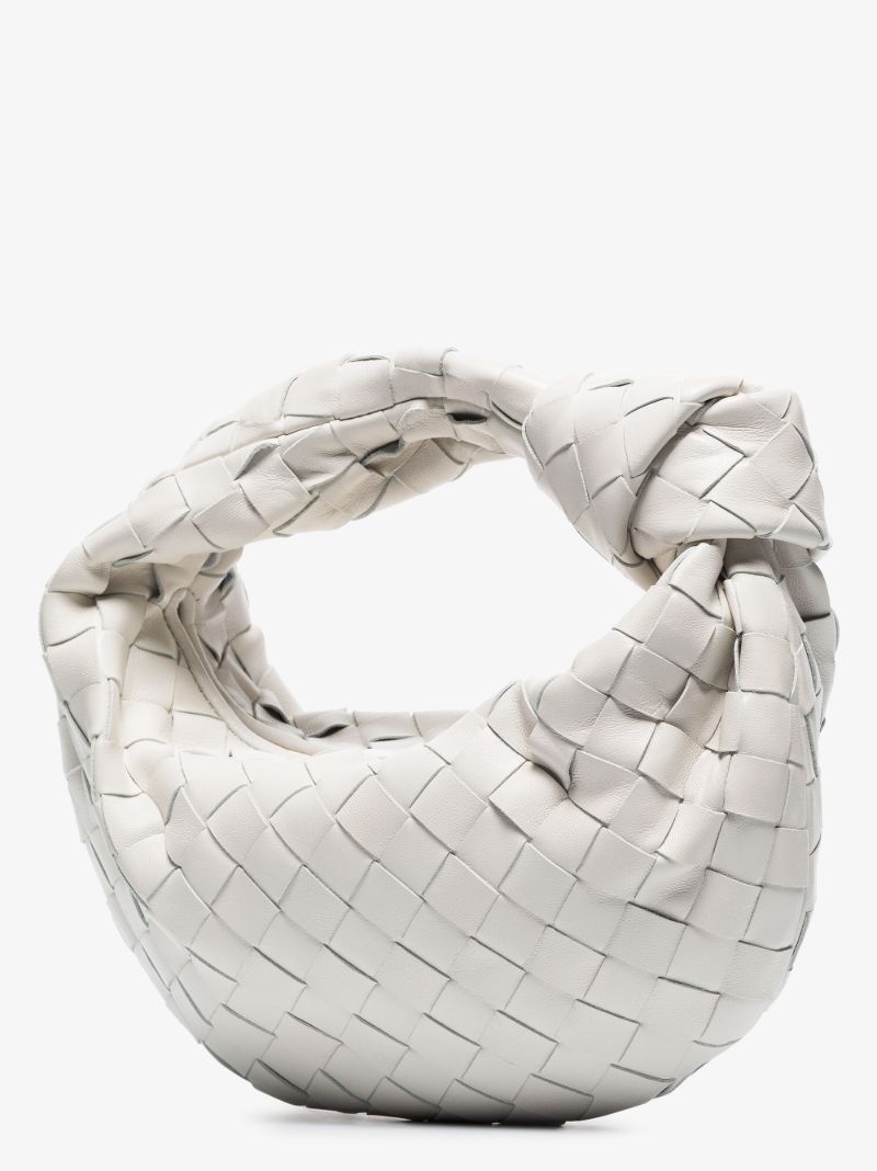 White the Mini Jodie Leather Clutch Bag
