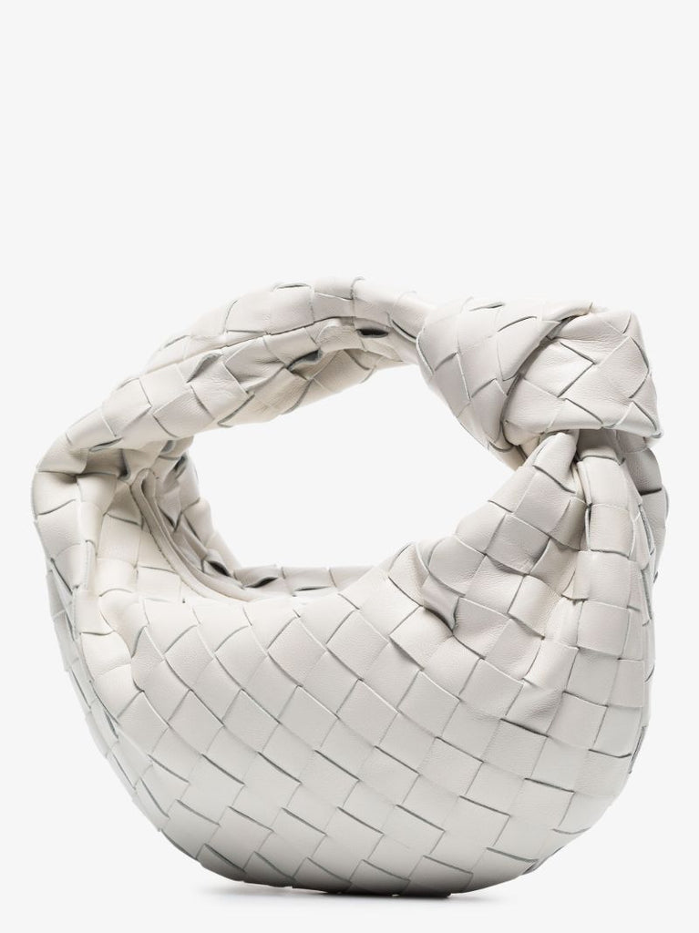 White the Mini Jodie Leather Clutch Bag