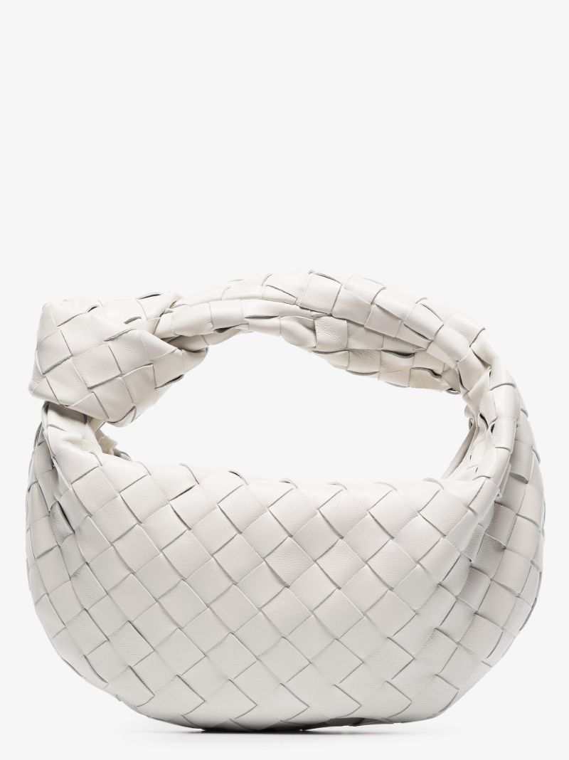 White the Mini Jodie Leather Clutch Bag