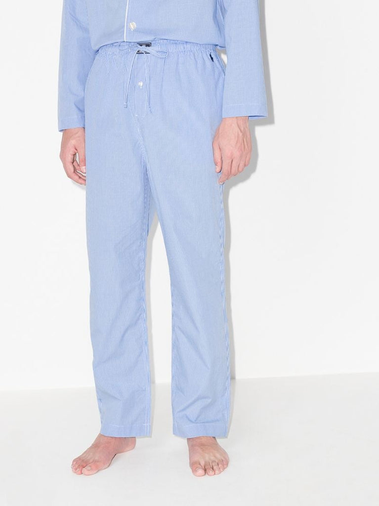 Blue Button-up Gingham Pyjamas