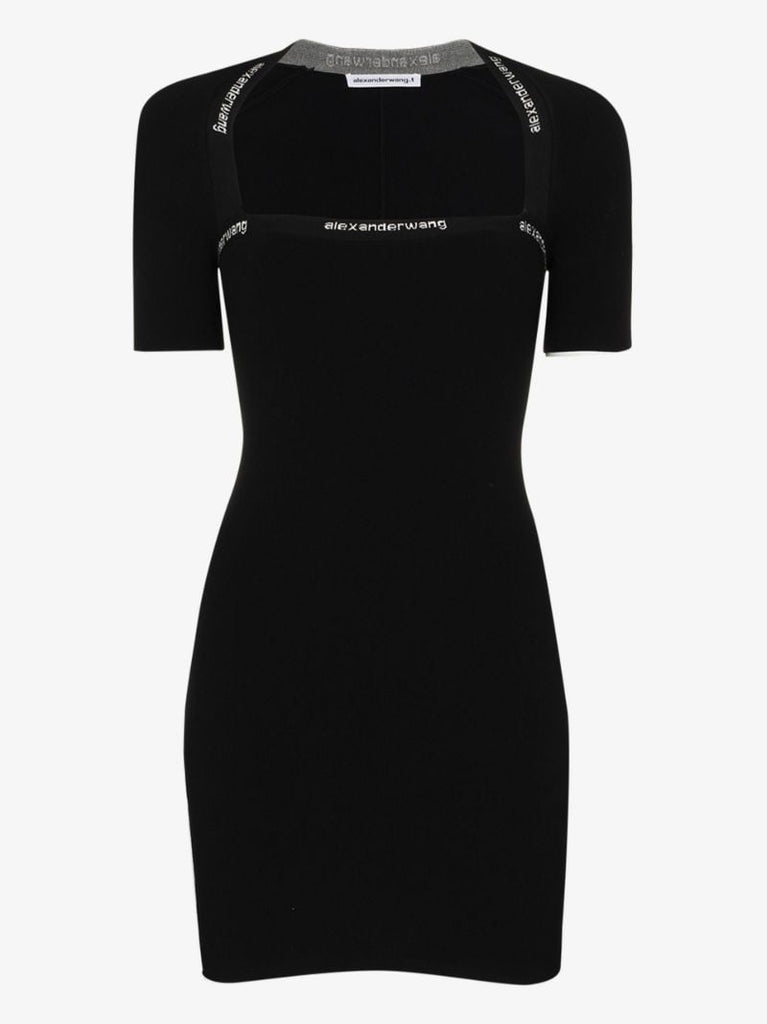 Logo-print Fitted Short Dress